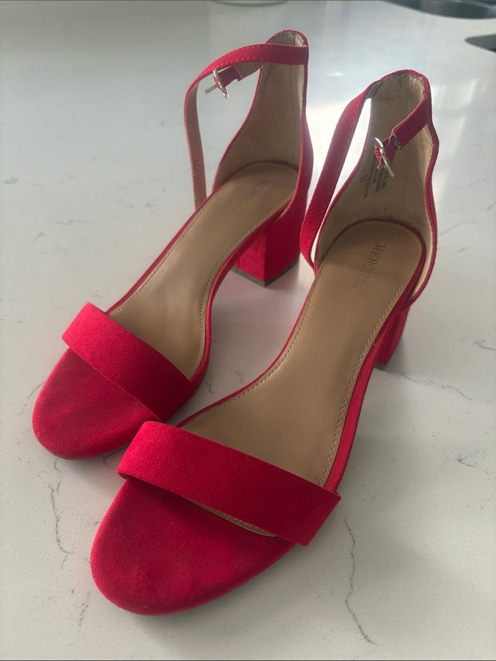 Merona Red Open-Toe Slingback Heels